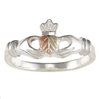Black Hills Gold and Sterling Silver Claddagh Ring Black Hills Gold and Sterling Silver Claddagh Ring