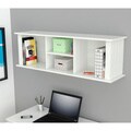 Inval White Wall Mount Hutch Bookcase