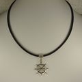 Jewelry by Dawn Ships Wheel Greek Leather Necklace