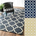 Handmade Marrakesh Trellis Wool Rug (5' x 8')