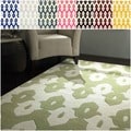 Handmade Modern Ikat Trellis Wool Rug (5' x 8')