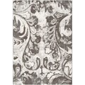 Parlier Grey Damask Print Rug (2' x 3')