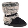 Journee Collection Kid's 'Huffy' Buckle Accent Faux Fur Boots