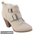Hailey Jeans Co. Women's 'Oakland' Round Toe Buckle Detail Bootie