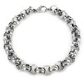 Stainless Steel Men's Large Polished Rolo Chain Bracelet