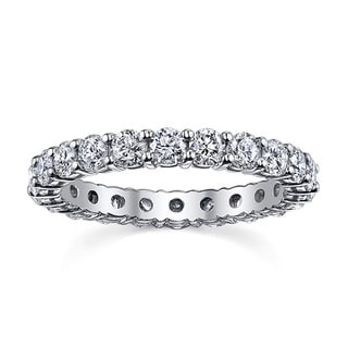 14k White Gold 2ct TDW Diamond Eternity Wedding Band (H-I, SI1-SI2)
