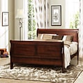 Canterbury Cherry Finish Twin-size Sleigh Bed