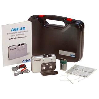 Portable Dual Channel TENS Unit with Electrodes and Carry Case