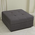 Christopher Knight Home Chatsworth Brown-Grey Fabric Storage Ottoman
