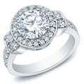 14k White Gold 2 3/4ct TDW Certified Diamond Engagement Ring (H-I, I2-I3)