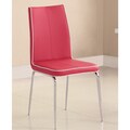 ETHAN HOME Matilda Hot Red Retro Modern Dining Chair (Set of 2)