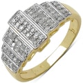 Malaika 14k Yellow Gold over Silver 1/3ct TDW Diamond Ring (I-J, I2-I3)