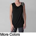 Think Knit Women's Bead Detail Sleeveless Knit Top