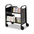 Bretford Steel Slanted-shelf Double-Sided Book Cart