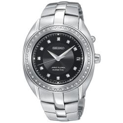 Seiko Women's 'Arctura' Stainless Steel Kinetic Watch