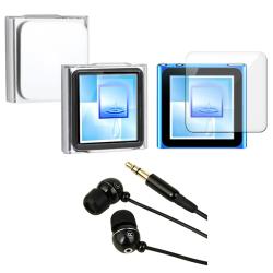 3-piece Case/ Screen Protector/ Headset Combo for Apple iPod Nano 6