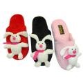 Women's Assorted Color Bunny Doll Plush Slippers (Case of 36 Pairs)