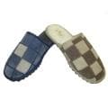 Men's Assorted Color Leather Patch Slippers (Case of 24 Pairs)