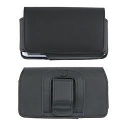 Black Leather Case/ Screen Protector for LG LS670 Optimus S