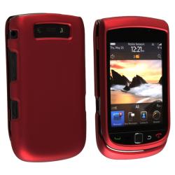 Wine Red Rubber Coated Case for BlackBerry Torch 9800