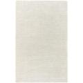 Hand-crafted Solid White Casual Mesa Wool Rug (6' x 9')