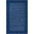 Hand-crafted Blue Tone-On-Tone Bordered Wool Rug (8' x 11')