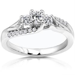 14k White Gold 1/2ct TDW Diamond Engagement Ring (H-I, I1-I2)