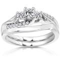 14k White Gold 1/2ct TDW Diamond Bridal Ring Set