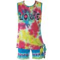 Ann Loren Girl's 2-piece Tie Dye Shorts Set