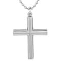 Titanium Cylindrical Cross Necklace