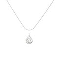 Jewelry by Dawn Sterling Silver Boxed Chain Necklace With Filigree Teardrop