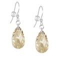 Jewelry by Dawn Golden Shadow Pear Sterling Silver Earrings