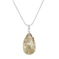 Jewelry by Dawn Large Golden Shadow Pear Sterling Silver Boxed Chain Necklace