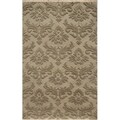 Hand-knotted Floral Mushroom Wool Rug (5' x 8')