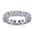 14k White Gold 3 3/4 to 4 1/4ct TDW Diamond Eternity Wedding Band