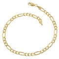 Fremada 14k Yellow Gold-filled Figaro Link Bracelet (8.5 inch)