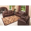 Abbyson Living Lexington 3-Piece Premium Top-grain Leather Sofa, Loveseat, Armchair Set