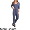 Stanzino Women's Solid Back Tie Jumpsuit