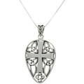 Carolina Glamour Collection Sterling Silver Celtic Cross and Knots Necklace