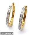 Sonia Bitton 14k Gold 1/3ct TDW Designer Diamond Hoop Earrings (G-H, SI1-SI2)