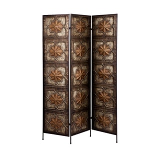 Silverstone Black/ Gold 3-panel Decorative Screen