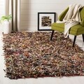Safavieh Handmade Metro Light Blue Leather Shag Rug