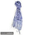 Silk Leaf Printed Scarf (Indonesia)