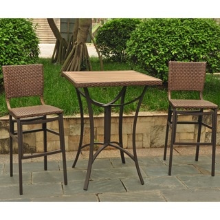 Barcelona 32-inch Square Bar Height Bistro Table with 2 Chairs
