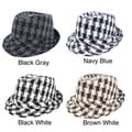 Faddism Men's Plaid Fedora Hat