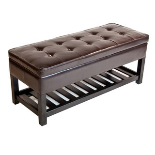 Essex Coffee Brown Entryway Storage Bench