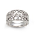 Sterling Silver 1/10ct TDW Diamond Filigree Ring