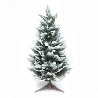 Good Tidings Snow Cedar 23-inch Tabletop Seasonal Tree