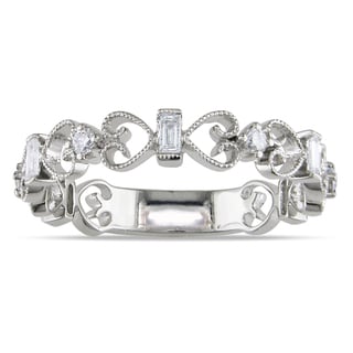 Miadora 18k White Gold 1/4ct TDW Diamond Ring (G-H, SI1-SI2)
