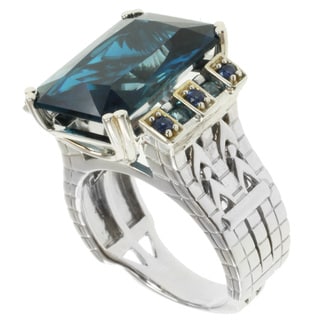 Michael Valitutti Two-tone Silver Brooklyn Bridge Ring
